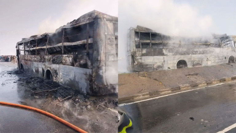 Sleeper bus travelling from Delhi to Varanasi catches fire, passengers escape in time